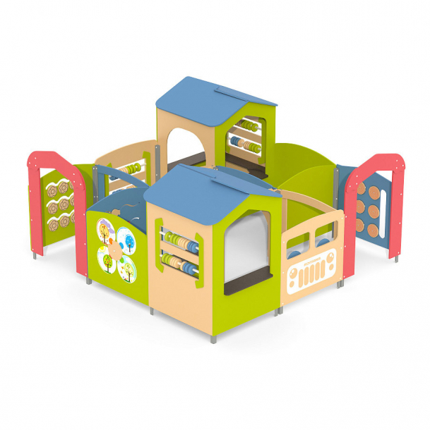 Игровой дворик-лабиринт для детской площадки 3*3м 464РА