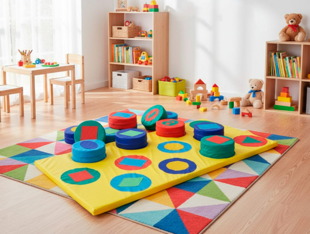 Развивающий мат с мягкими таблетками НЛ101