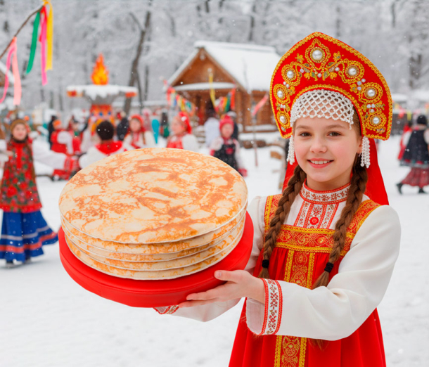 Игра "Тарелка с блинами Красная-хохлома", аттракцион "Метание блинов", "Масленица" НЛ133