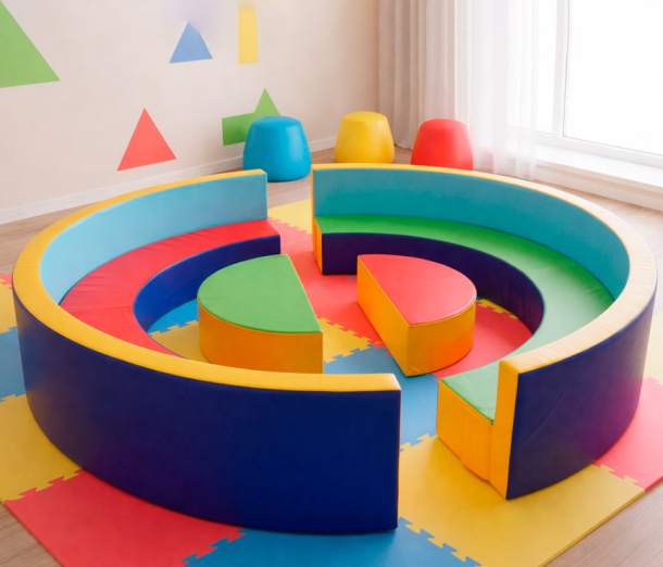 Мягкий модуль Диван полукруглый D = 200 см. НЛ114