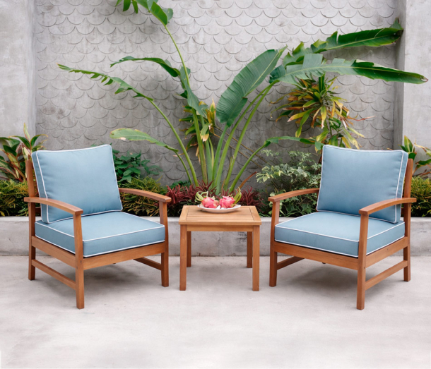 Набор садовой мебели из акации, 2 кресла и столик ОГ-82