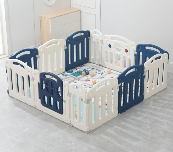 Манеж детский UNIX Kids "Классик", размер 160x180 см, цвет синий UN-19