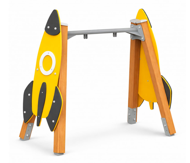 Качели на брусе «Ракета» одинарные АФ-116
