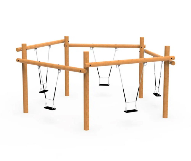 Коллективные качели на брусе, 5 мест АФ-622