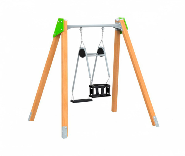 Качели на брусе «Родитель и дитя» одинарные АФ-614
