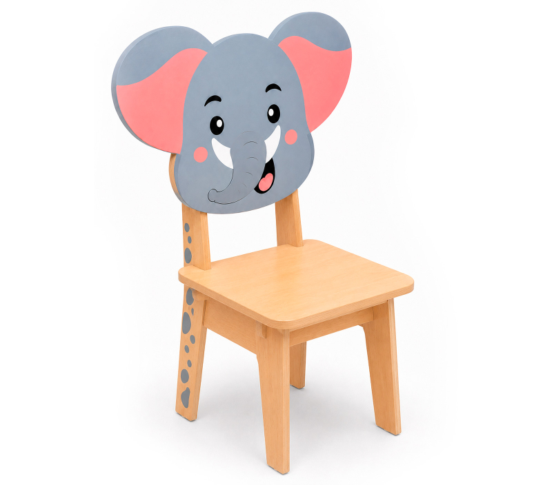 Детский стульчик Pet Chair "Слоник", фанера IKC121